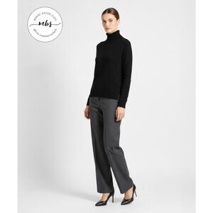 Oats Cashmere by Debra Hayburn 100% Cashmere Turtleneck Sweater Black Women XS